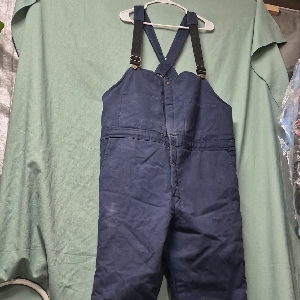 Vintage Walls Blizzard-Proof Insulated Coveralls in Deep Blue